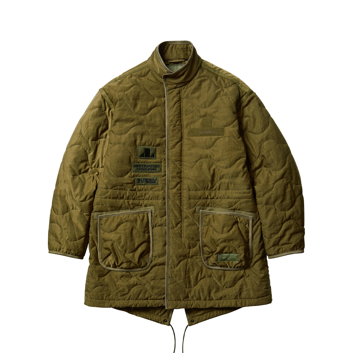 LIBERAIDERS - QUILTED FISHTAIL COAT - OLIVE