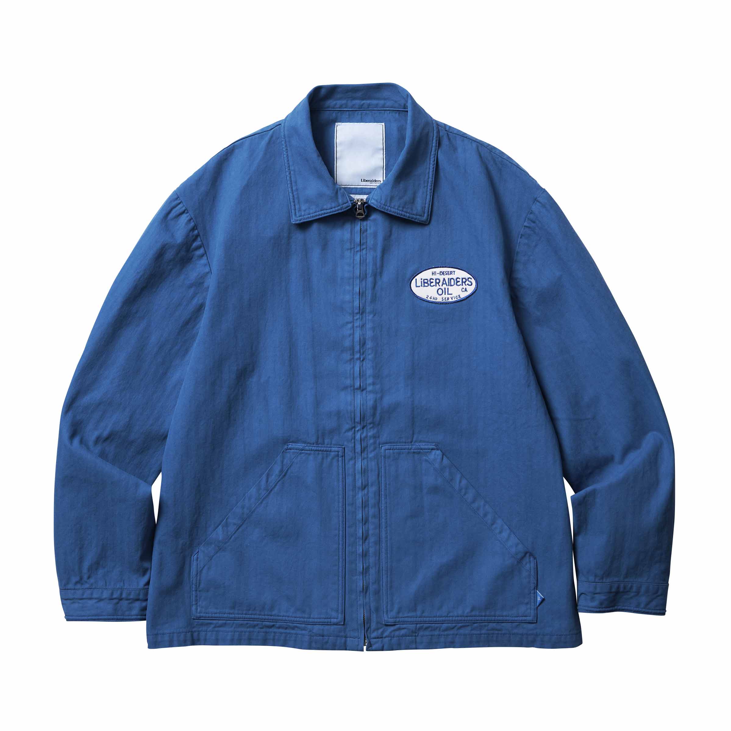 LIBERAIDERS - OIL STATION WORK JACKET - BLUE – Augustine Los Angeles