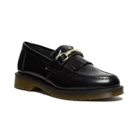 DR. MARTENS - ADRIAN SNAFFLE SMOOTH LEATHER KILTIE LOAFERS - BLACK POLISHED SMOOTH