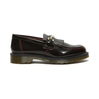 DR. MARTENS - ADRIAN SNAFFLE SMOOTH LEATHER KILTIE LOAFERS - CHERRY RED