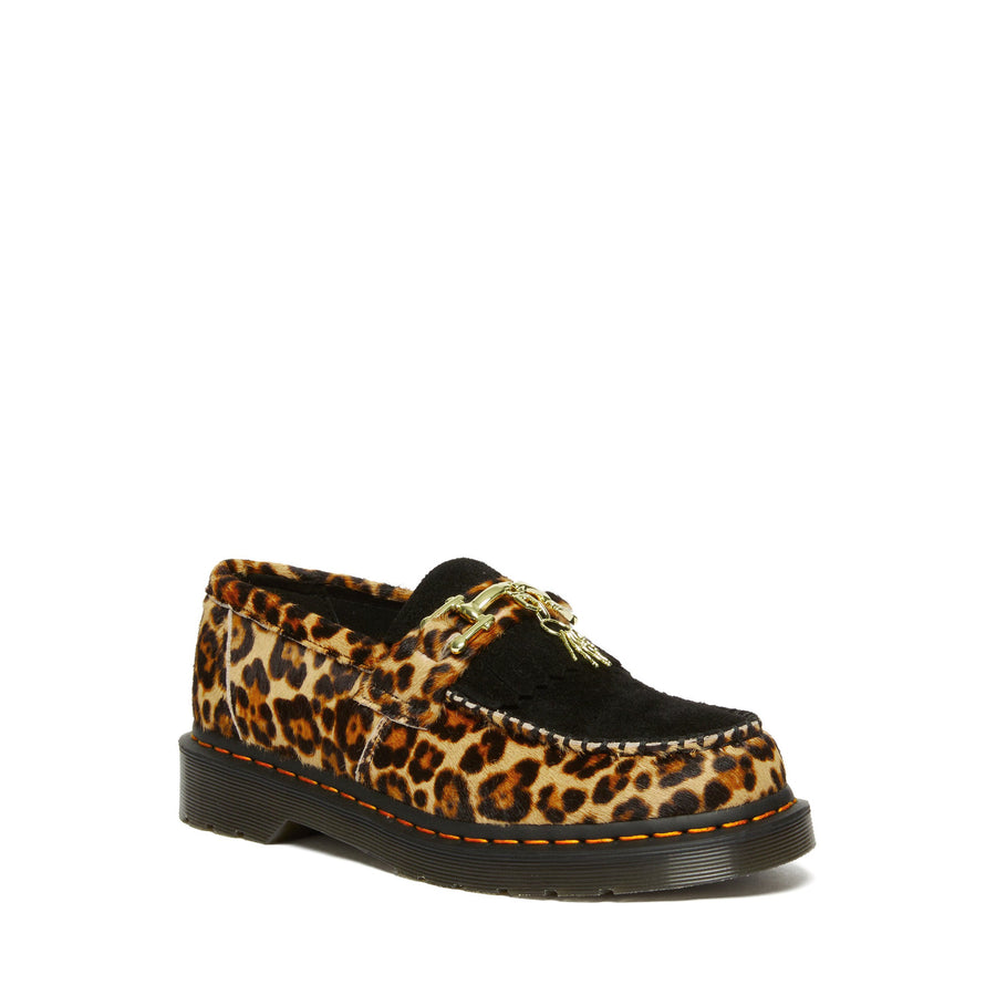 DR. MARTENS - Adrian Bone Snaffle Loafer  - LEOPARD BLACK