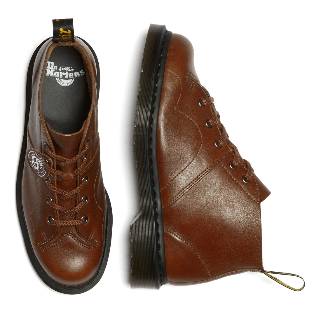 DR. MARTENS - CHURCH BUCKINGHAM LEATHER MONKEY BOOTS - BROWN