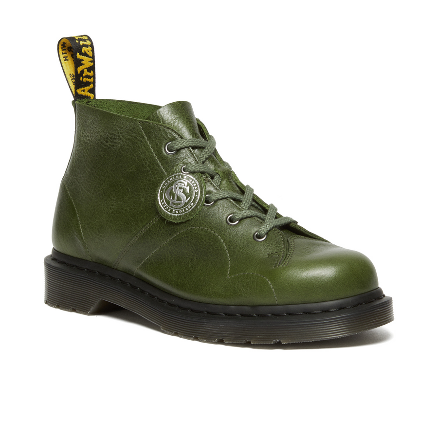 DR. MARTENS - CHURCH BUCKINGHAM LEATHER MONKEY BOOTS - GREEN