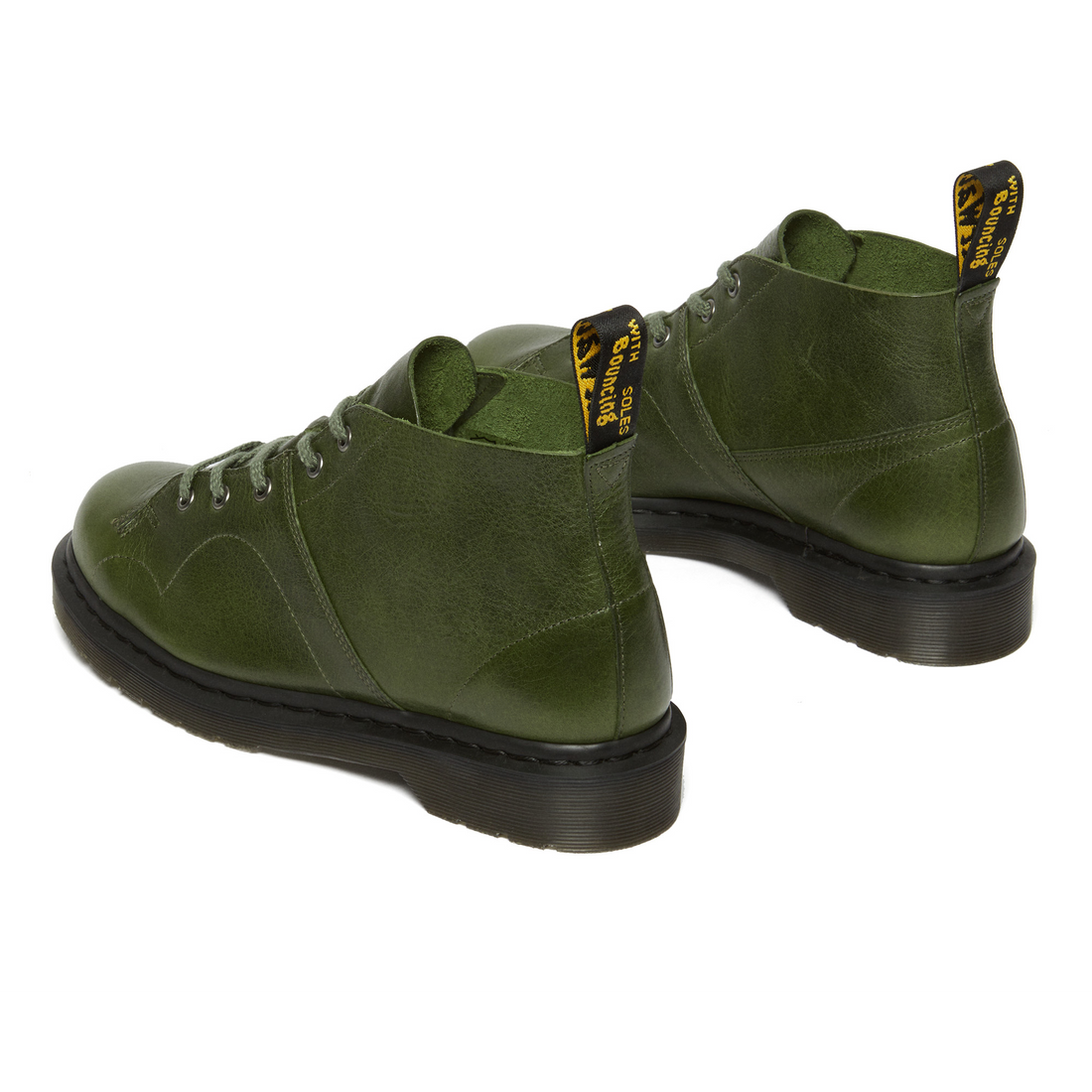 DR. MARTENS - CHURCH BUCKINGHAM LEATHER MONKEY BOOTS - GREEN