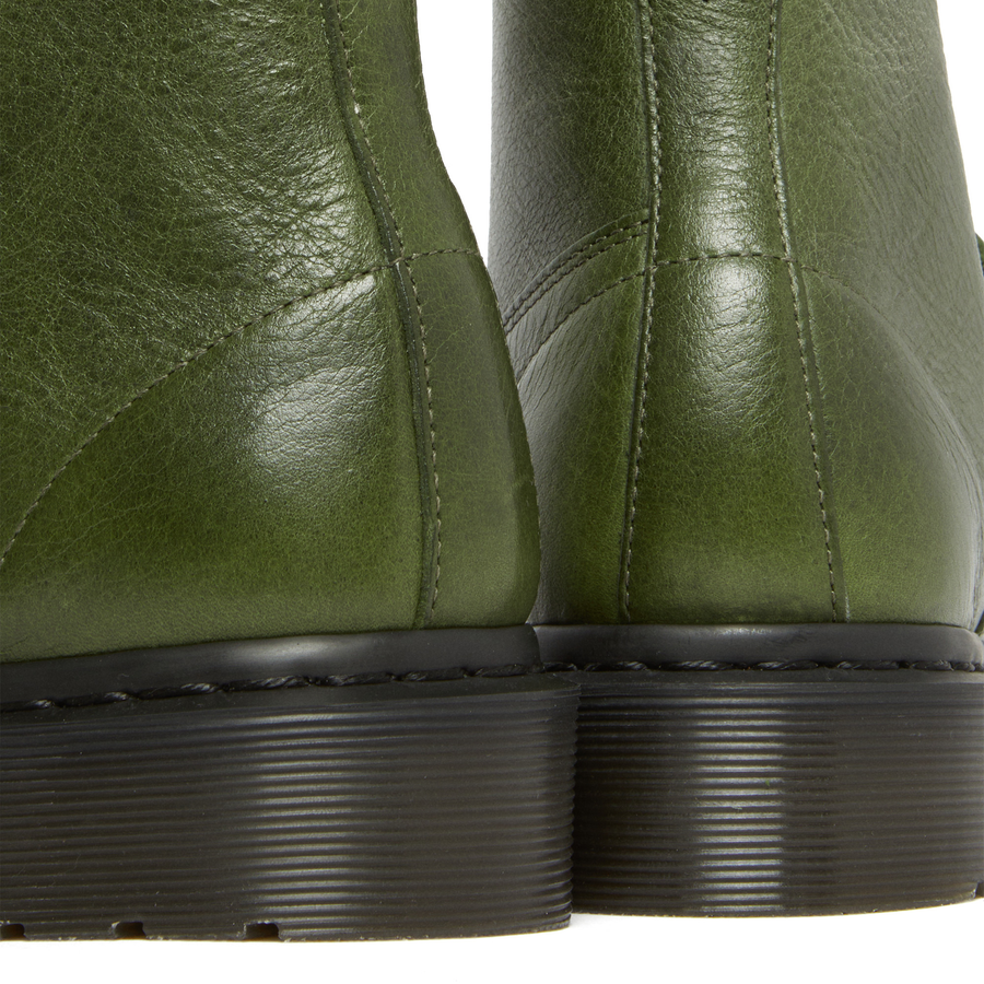 DR. MARTENS - CHURCH BUCKINGHAM LEATHER MONKEY BOOTS - GREEN