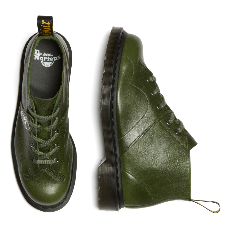 DR. MARTENS - CHURCH BUCKINGHAM LEATHER MONKEY BOOTS - GREEN