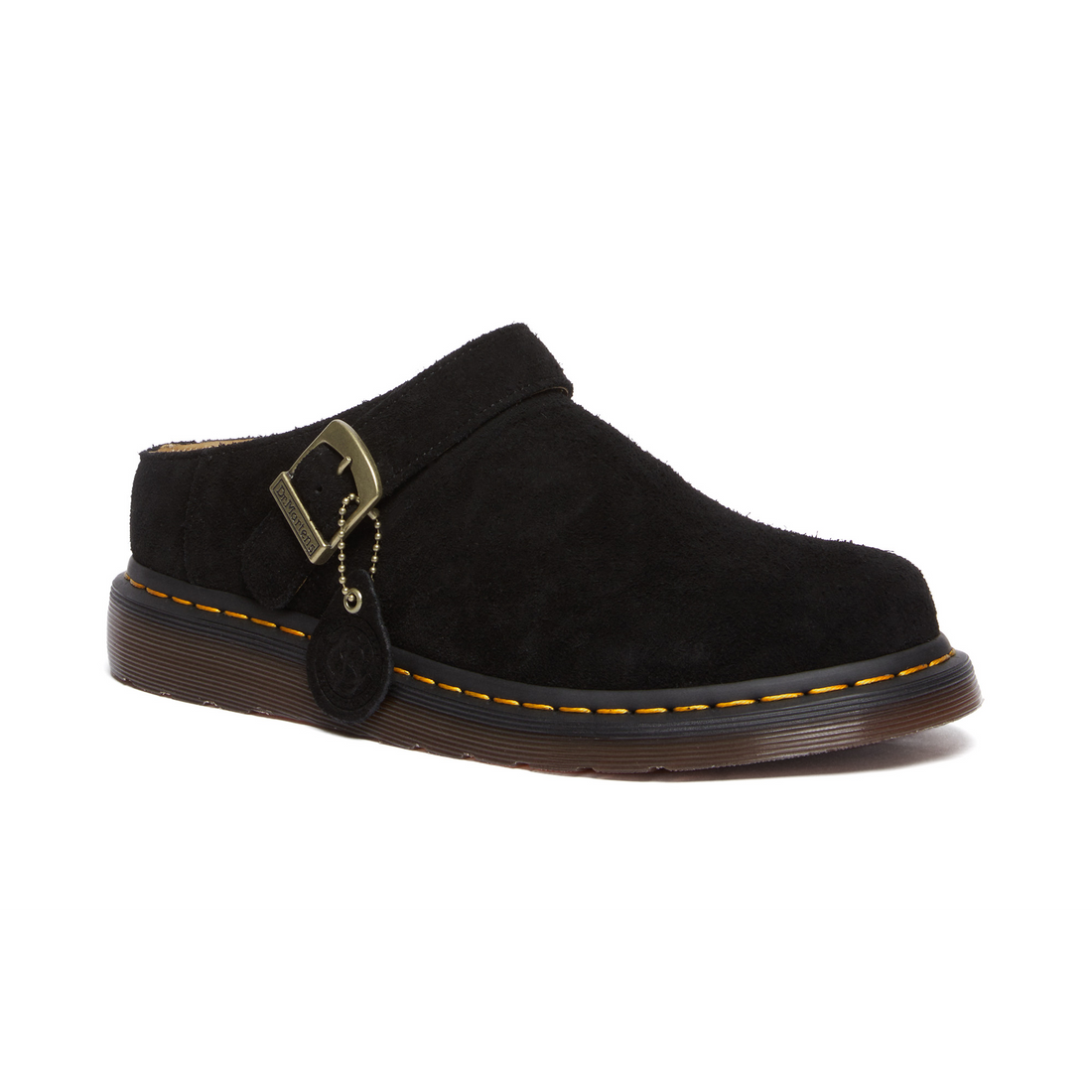 DR. MARTENS - ISHAM SUEDE SLINGBACK MULES - BLACK