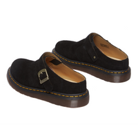 DR. MARTENS - ISHAM SUEDE SLINGBACK MULES - BLACK