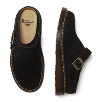 DR. MARTENS - ISHAM SUEDE SLINGBACK MULES - BLACK