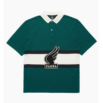 BY PARRA - WINGED LOGO POLO SHIRT - TEAL