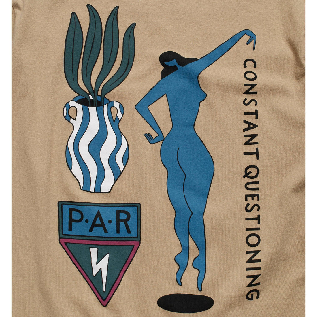 BY PARRA - QUESTIONING TEE - BEIGE