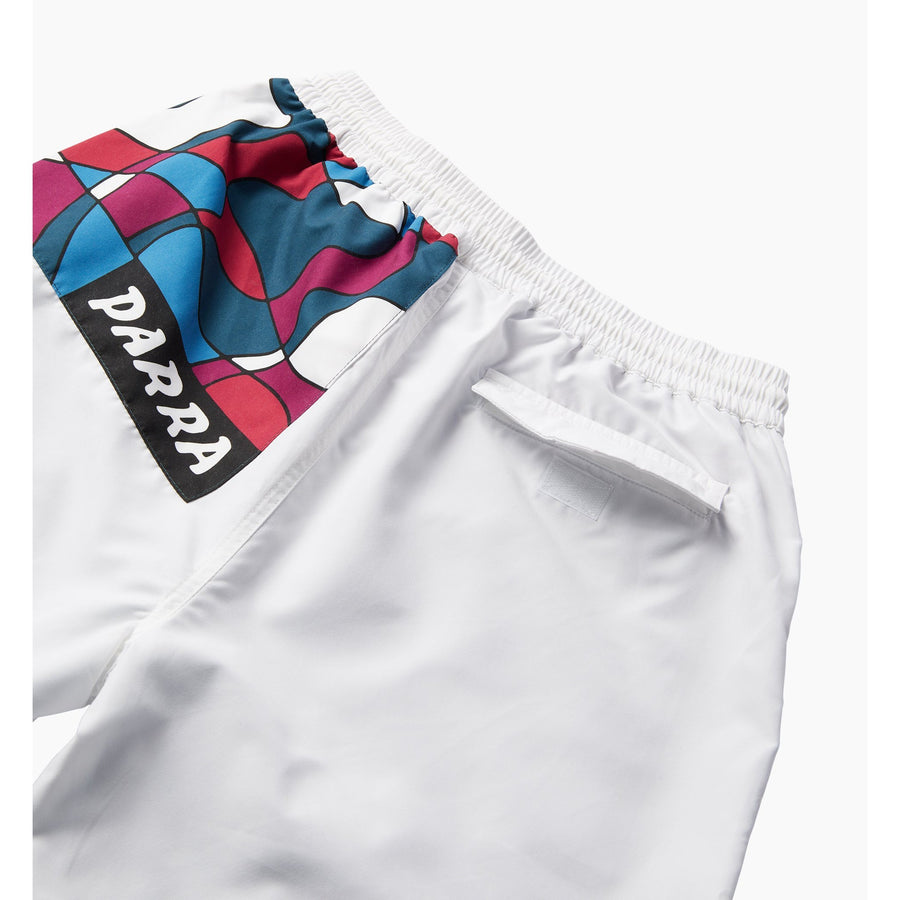 BY PARRA - SPORTS TREES SWIM SHORTS - WHITE