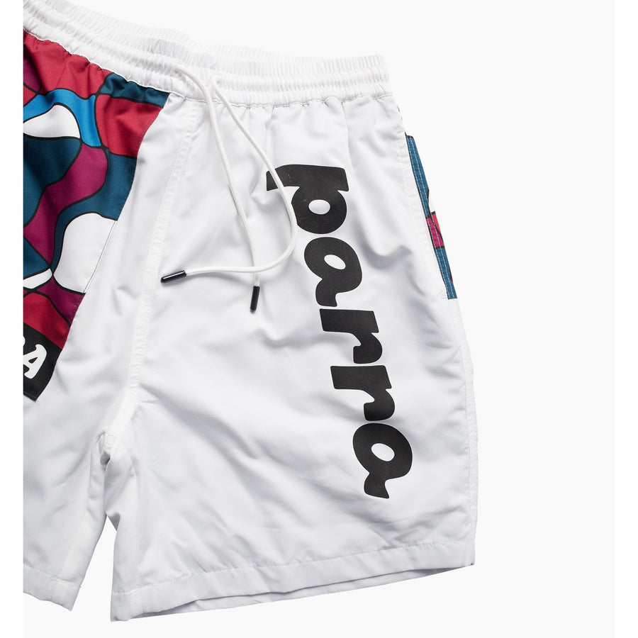 BY PARRA - SPORTS TREES SWIM SHORTS - WHITE