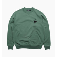 BY PARRA - SNAKED BY A HORSE CREWNECK - PINE GREEN