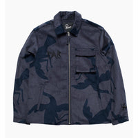 BY PARRA - CLIPPED WINGS SHIRT JACKET - GREYISH BLUE