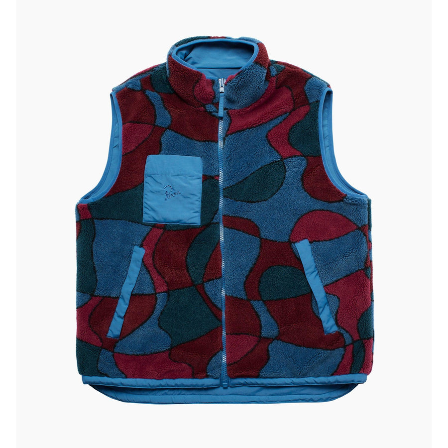 BY PARRA - TREES IN THE WIND REVERSIBLE VEST - BLUE