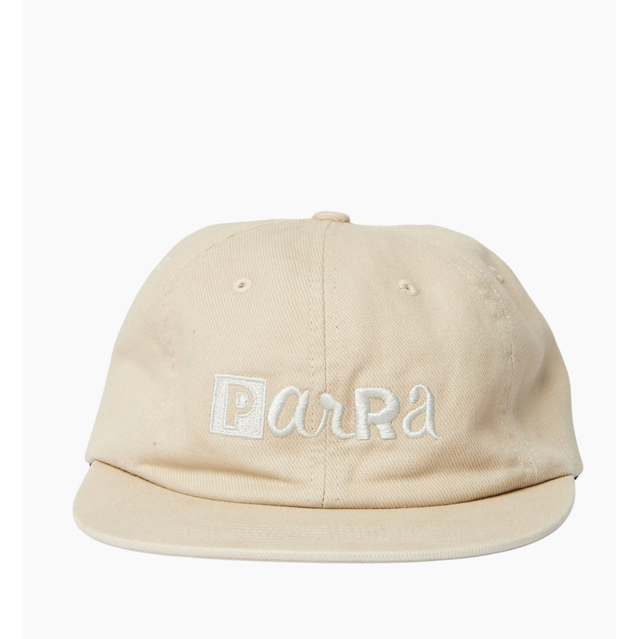 BY PARRA - BLOCKED LOGO 6 PANEL HAT - OFF WHITE