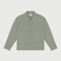 MUSEUM OF PEACE AND QUIET -  VACATION BUTTON UP SHIRT - OLIVE
