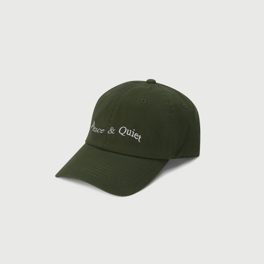 MUSEUM OF PEACE AND QUIET -  WORDMARK DAD HAT - OLIVE