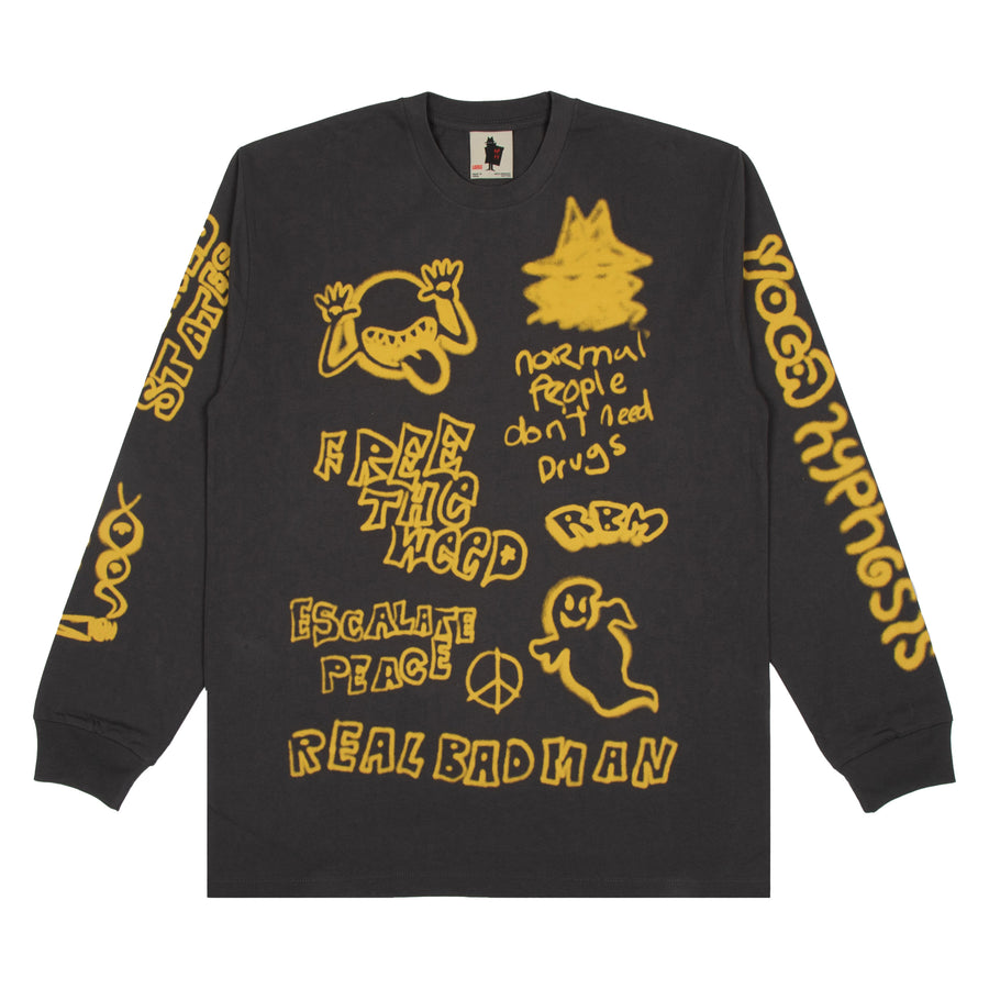 REAL BAD MAN - YOUTH PARTY L/S  - BLACK