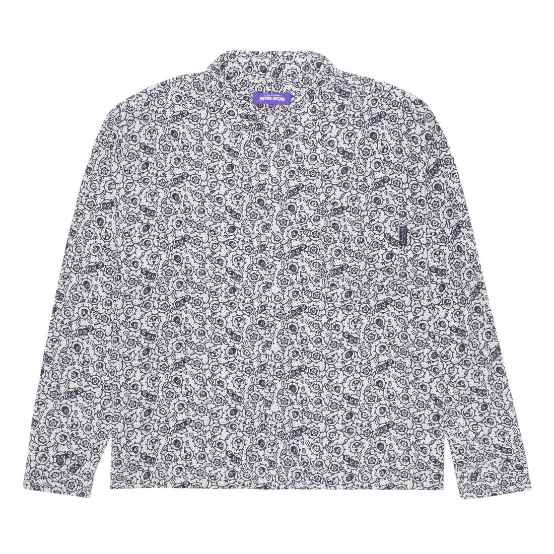 FA - FLOWER FACE L/S BUTTON UP - IVORY