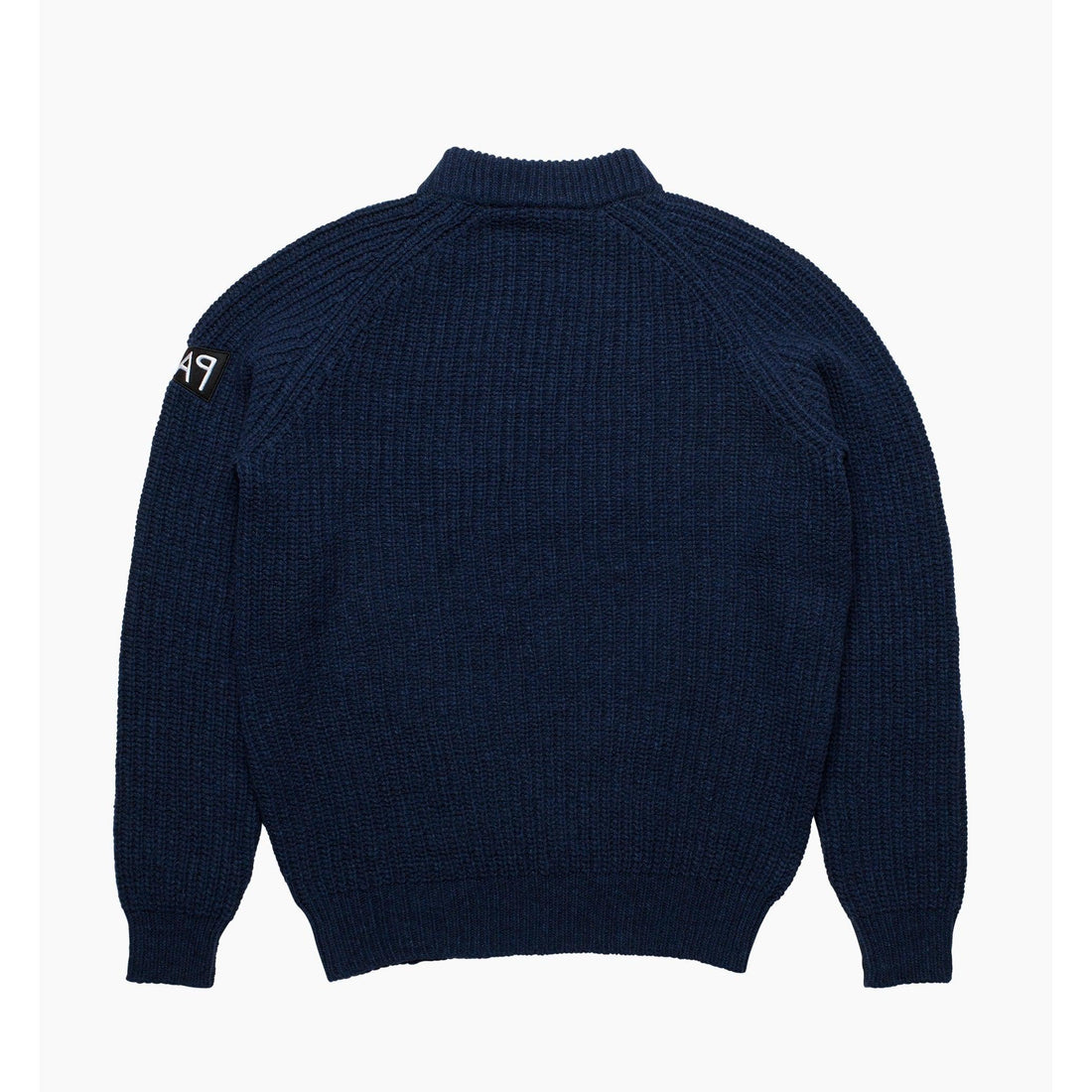 BY PARRA - MIRRORED FLAG LOGO KNITED PULLOVER - BLUE