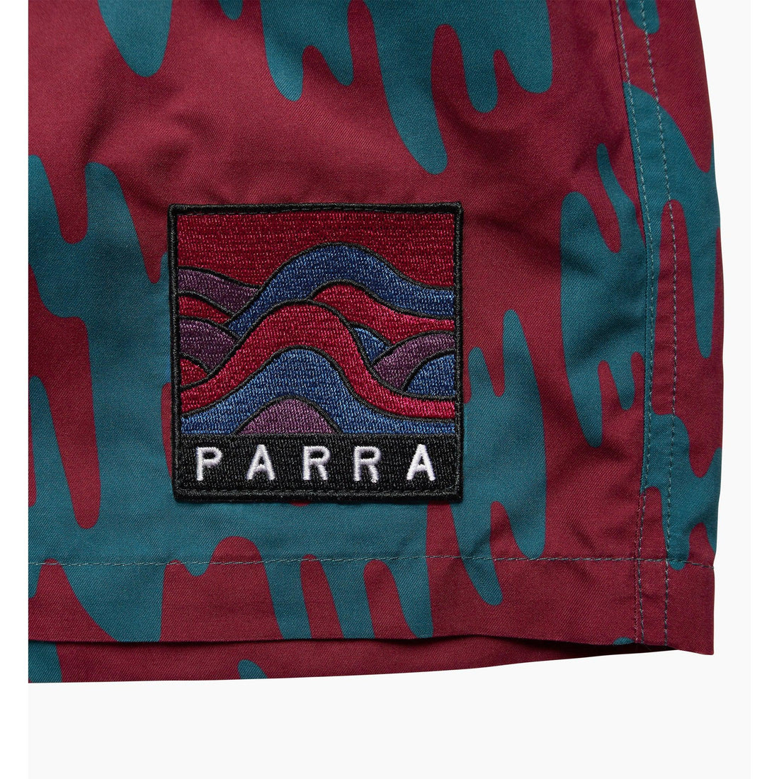 BY PARRA - TREMOR PATTERN SWIM SHORTS - DEEP RED