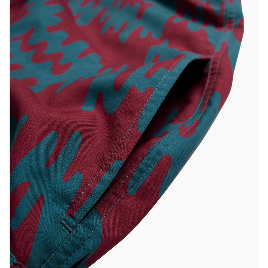 BY PARRA - TREMOR PATTERN SWIM SHORTS - DEEP RED