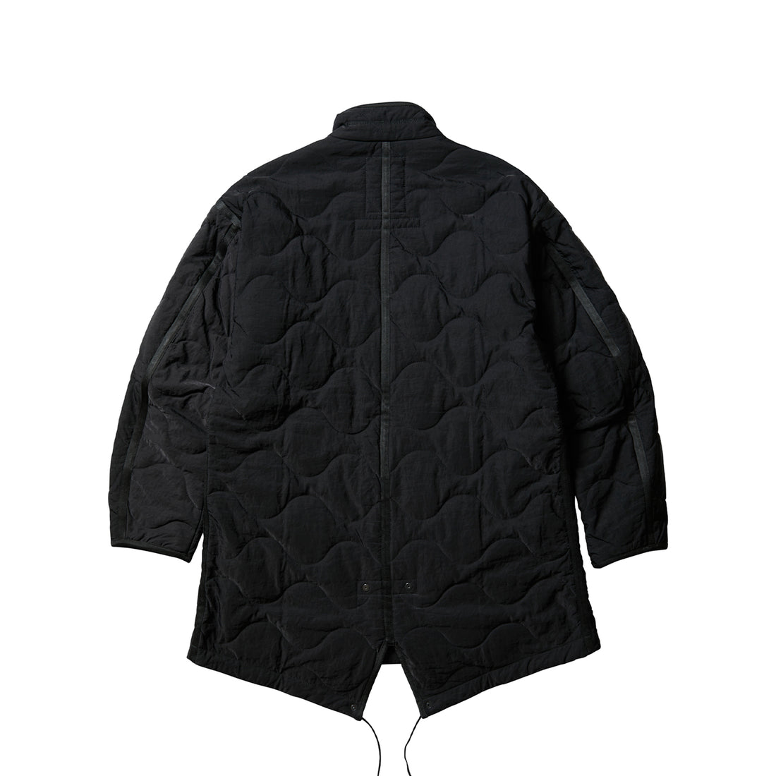LIBERAIDERS - QUILTED FISHTAIL COAT - BLACK