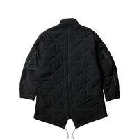 LIBERAIDERS - QUILTED FISHTAIL COAT - BLACK