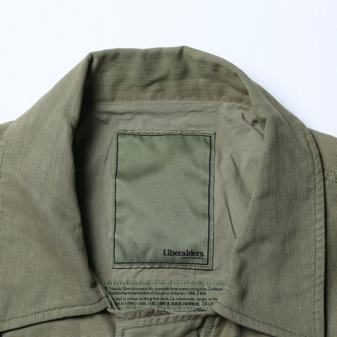 LIBERAIDERS - GARMENT DYED TACTICAL JACKET - OLIVE