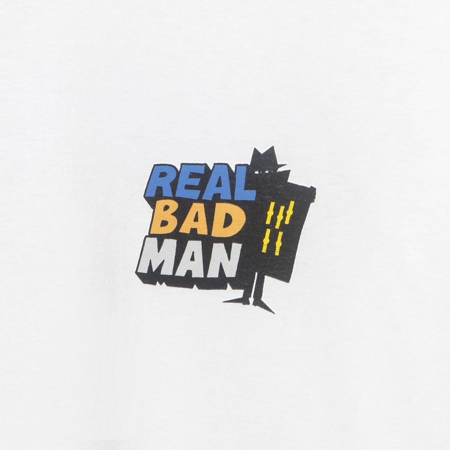 REAL BAD MAN - RBM LOGO VOL 9 L/S TEE - WHITE