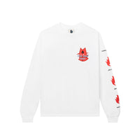 REAL BAD MAN - FLAMMABLE GAS L/S TEE - WHITE