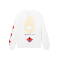 REAL BAD MAN - FLAMMABLE GAS L/S TEE - WHITE