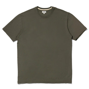TOMORROWS LAUNDRY - CLASSIC FRENCH TERRY TEE - WASHED DUSTY OLIVE