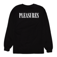 PLEASURES - HOOPS L/S TEE - BLACK