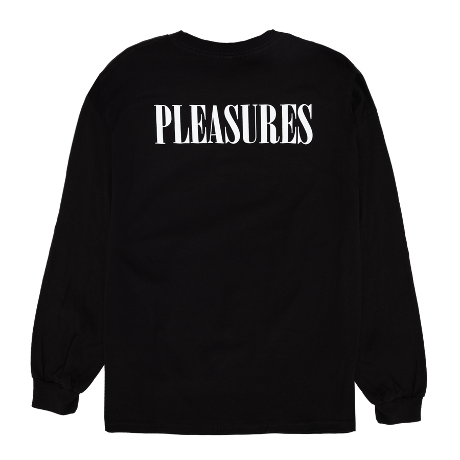 PLEASURES - HOOPS L/S TEE - BLACK